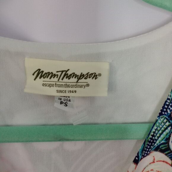 ⭐ Norm Thompson Petite Floral Maxi Dress Faux Wrap Flowy Tropical Colrful sz: PS - Picture 6 of 8